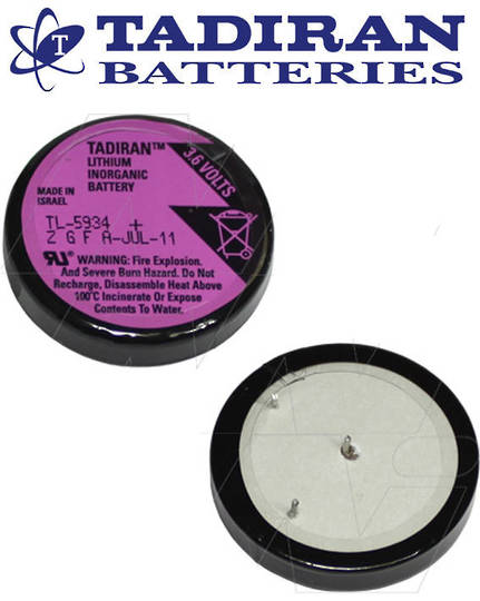 Tadiran TL-5134 Wafer 1/10D 3.6V Lithium Battery